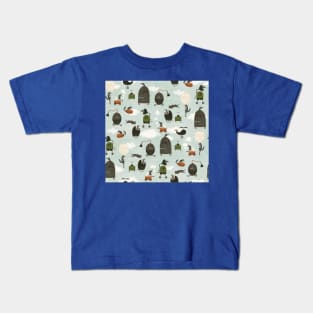 Wheels and Wolves Kids T-Shirt